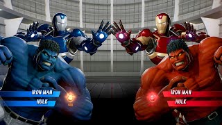 Iron Man Hulk (Blue) vs. Iron Man Hulk (Red) Fight - Marvel vs Capcom Infinite PS4 Gameplay