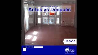 LG1052 Video Antes vs Después - Local comercial en Plaza de las Alpujarras Torremolinos