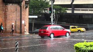 Brisbane in the rain, near Central station