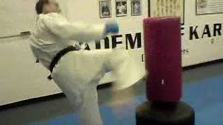 Kicking drills for KUMITE 2 - class footage  2008 - Claycomb Academy of Martial Arts