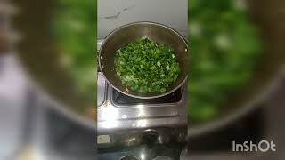 fresh onion leaf curry,/ khanda cha path/onion leaf curry/spring onion leaf curry/