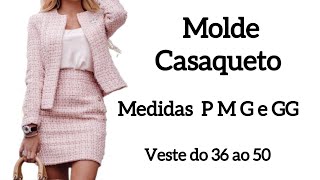 Como fazer Molde CASAQUETO Feminino