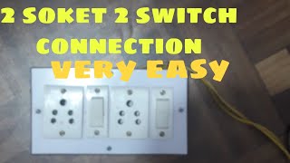 2 switch 2 socket connection, 2 socket 2 switch connection, electric board connection.