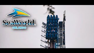 SeaWorld Orlando [4K] Cinematic Roller Coasters (2021)