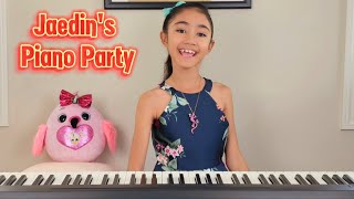 Eight-year-old Jaedin's Piano Party | Piano song cover | Piano songs | Piano music