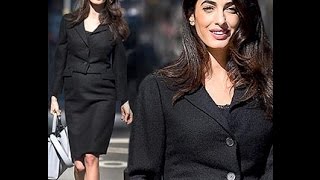 Watch: Pregnant Amal Clooney Shows Baby Bump Heading to UN in New York