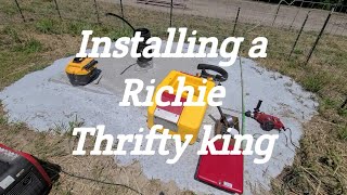 how to install a Thrifty King Richie waterer for hogs.