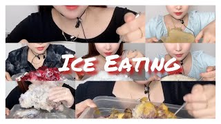 Her solo bites only| Ice ASMR frozen freezer eating#iceasmr #satisfying #icebites #asmreating