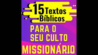 15 textos Bíblicos [ Missionário ] -  Para o seu Culto de Missões. #SHORTS