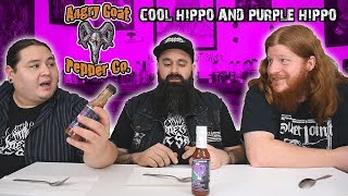 COOL Hippo and Purple Hippo from ANGRY GOAT PEPPER CO.!!! || heavy metal hot sauce