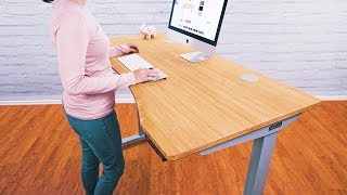 Bamboo Stand Up Desks with 1" Thick Desktop by UPLIFT Desk