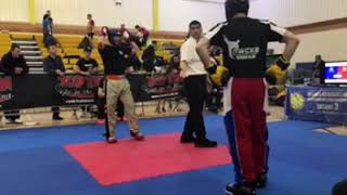 WAKO British championship 2018. Mike Leask v Dan Rowlands. Semi final -74kg vets