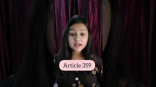 Is the President authorised to suspend the Fundamental Rights ? Article 359 explained ✅ #lawwithjiya