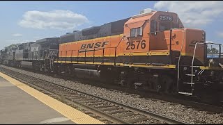 BNSF 2576 (GP39-3) Trails on NTWBRC through Naperville IL 7/25/24