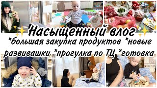 Насыщенный влог✨будни мамы👩‍👦большая закупка продуктов/прогулка по ТЦ/детские развивашки и покупки