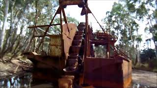 A walk around the gold dredge at Maldon Victoria