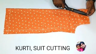 Simple Kurti, Suit Cutting | 6 To 7 Year's Baby Girl Suit, Kurti Cutting Full Tutorial