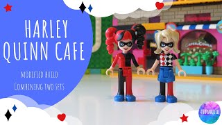 Harley Quinn's colourful cafe - custom modified LEGO sets - DC Super Hero Girls