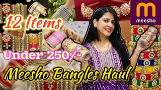 HUGE Meesho Bangles Haul♥️ Rajwada / Rajputi / South Indian / Chooda Set/ Antique Bangles under 250