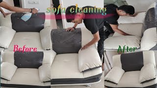 😱Sofa cleaning! very easy way to clean 🔥