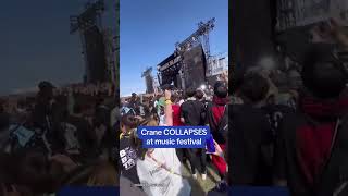 Crane COLLAPSES At music festival #musicfestival #japan tiktok dailymail