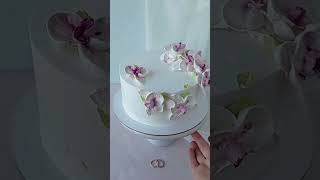 Торт с орхидеями. Покрытие, которое не боится жары #cakedecorating #торт #cake #cakedesign