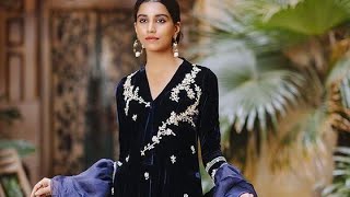 velvet dress designs 2022 | Top Trendy Stylish winter dress | dresses ideas for girl | @Aroojstyle