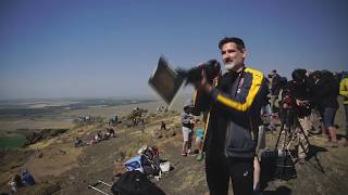 Solar Eclipse 2017 at Menan Buttes Idaho   crowd view and reaction to shadow and totality