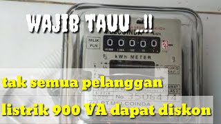 Tak semua pelanggan listrik 900 VA Dapat diskon