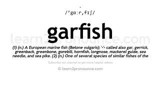 How to pronounce Garfish | English pronunciation