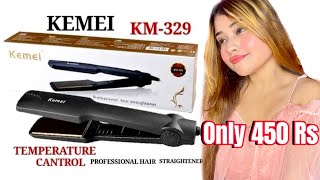 kemei straightener review/Best & Affordable Hair Straightener under Rs.499 |Kemei Hair straightener