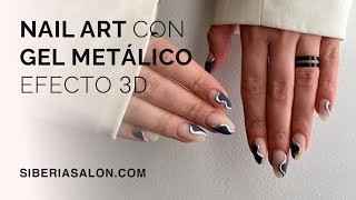 Uñas efecto 3D con Paint Gel Metálico 🖌️