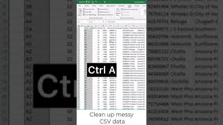 Clean up messy CSV data in Excel #shorts #excel #csv #data #cleanup