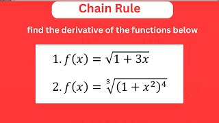 Chain rule with solved examples