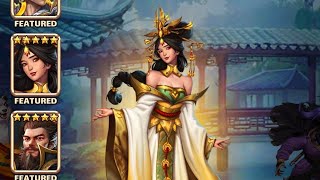 Empires & Puzzles: 3 Kingdom summons portal - 10 pull - the Queen has arrived - let's chase her