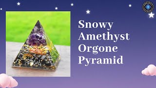 Snowy Amethyst Orgonite Pyramid