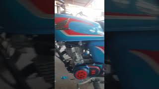 Honda 125 motorcycle blue color and tap Decoration/design