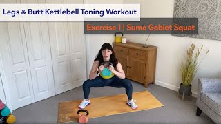 Legs & Butt Kettlebell Toning Workout | Exercise 1 Sumo Goblet Squats