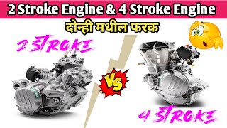 Two Stroke Engine & Four Stroke Engine Difference | 2 Stroke vs 4 Stroke Engine