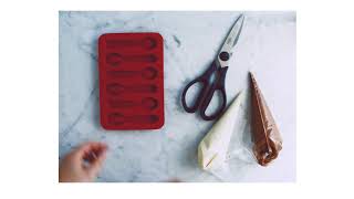 Marbleized chocolate Spoons with Trudeau mold