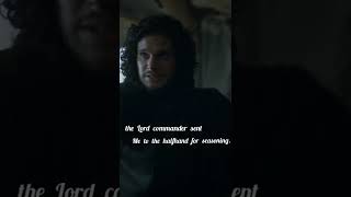 jon snow decided to join the wildings|GAME OF THRONES