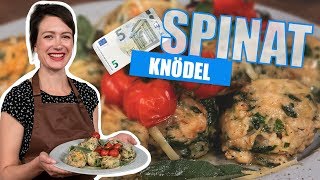 Günstig kochen?! Mit 5€ machst du diese leckeren Spinatknödel mit Salbeibutter!