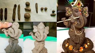 #Lord Ganesh Idol Making With Real Clay || Ganesh Idol making at Home