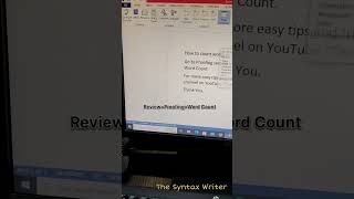 Words Count in MS Word #msword #datahandling #wordcount #msoffice #mswordtips