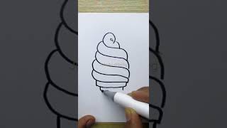 how to draw a ice cream easy