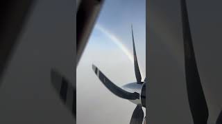 Rainbow surrounds King Air