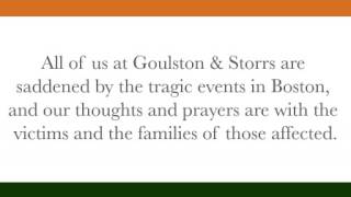 Goulston & Storrs Reflects on the Boston Marathon Tragedies