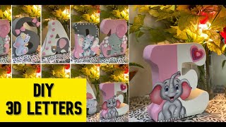 DIY Self Standing 3D Foam Letters | BABY Shower Decoration | DIY | DIY KIDS Room Decor