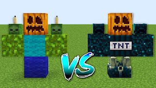 Zombie vs Warden Mutant in Minecraft battle experimenr