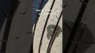 How to spot if you got a puncture in your tyre and losing air pressure #car #puncture #flat #tyre